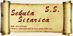 Sekula Sitarica vizit kartica